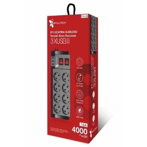 Ftr-08 8’li Termal Akım Korumalı Priz