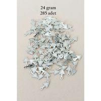 Oya Abiye Bileklik Kolye Pleksi Metalik Plastik Pul Gümüş Renk 24 gram 285 adet - BNC565
