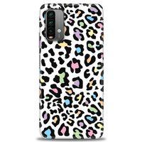 Xiaomi Redmi Note 9 4G Kılıf HD Baskılı Kılıf - Renkli Leopar + Tam Ekran Koruyucu