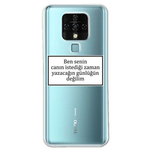 Tecno Camon 16 Kılıf HD Yazı Baskılı Silikon Arka Kapak - Yazı 10