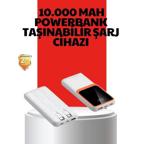 10000 Mah Taşınabilir Powerbank Çift Çıkışlı Type-c Ve Lightning Uyumlu
