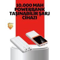 10000 Mah Taşınabilir Powerbank Çift Çıkışlı Type-c Ve Lightning Uyumlu