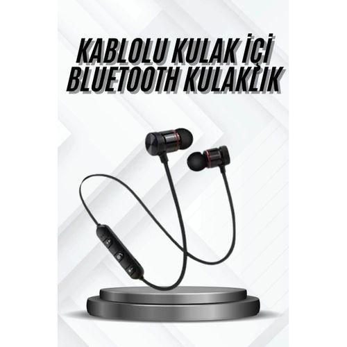 Bluetooth Bağlantılı Kablolu Mıknatıslı Sport Kulaklık