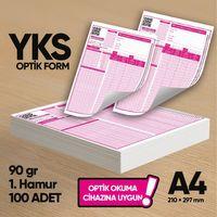 YKS-MSÜ Deneme Sınavları İçin 100 Adet (90 GR) Optik Form - Optik Okuma Uyumlu
