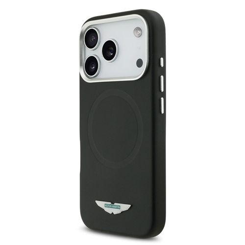 Apple iPhone 17 Pro Max Kılıf Aston Martin Orjinal Lisanslı M-safe Şarj Özellikli Metal Logolu PU Deri Kapak