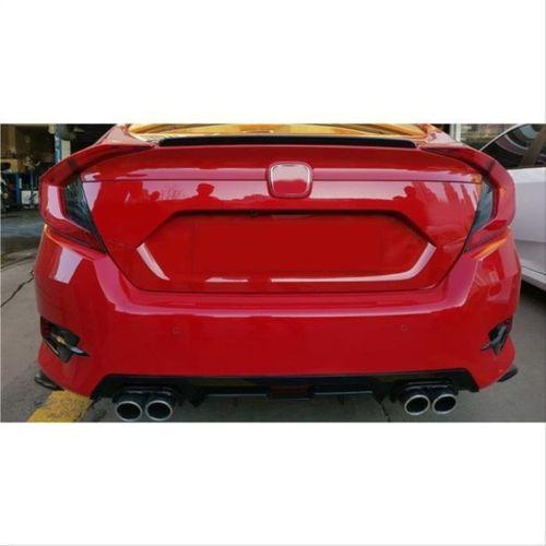 Honda Civic Uyumlu Fc5 2016-2020 Difüzör 4 Egzoz Piano Black