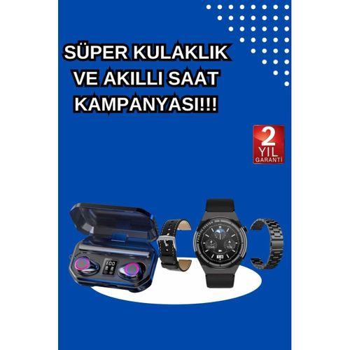 Yeni Nesil Kampanyası Bluetooth Bağlantılı Akıllı Saat Ve Kablosuz Kulaklık Dijital Göstergeli