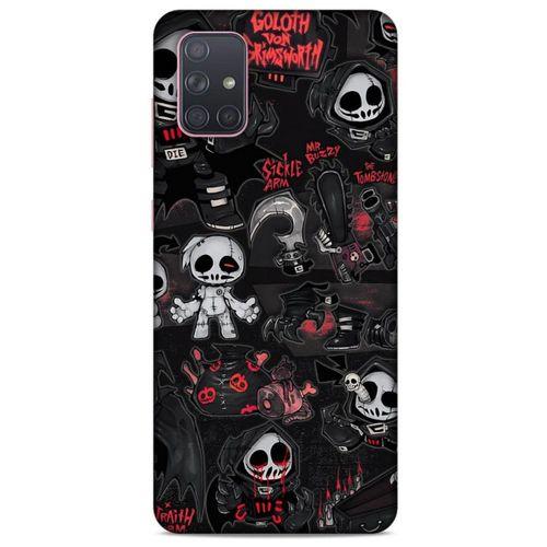 Samsung Galaxy A71 Uyumlu Kılıf Motorsiklet (30) Silicone Case İskelet
