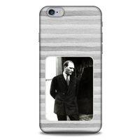 Apple Iphone 6S Plus Kılıf Atatürk (36) Glitter Kılıf Gri Kumlar