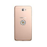 Samsung J7 Prime Papatya Desenli Premium Şeffaf Silikon Kılıf