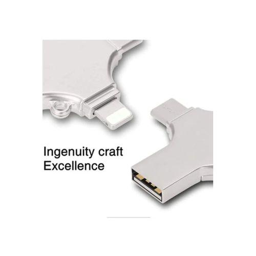 Otg 4in1 Cep Telefonu Çok Fonksiyonlu Usb Flash Bellek 128 Gb Type-c, Micro Sd Ve Kart Okuyucu