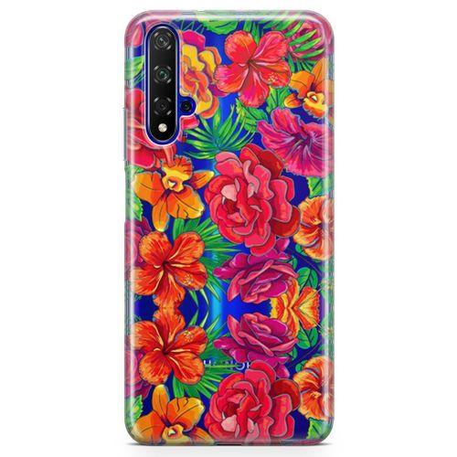 Honor View 20 Kılıf Yeşil Bahar Arka Kapak Koruma Desenli Full Koruyucu