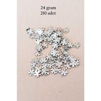 Oya Abiye Bileklik Kolye Pleksi Metalik Plastik Pul Gümüş Renk 24 gram 210 adet - BNC562