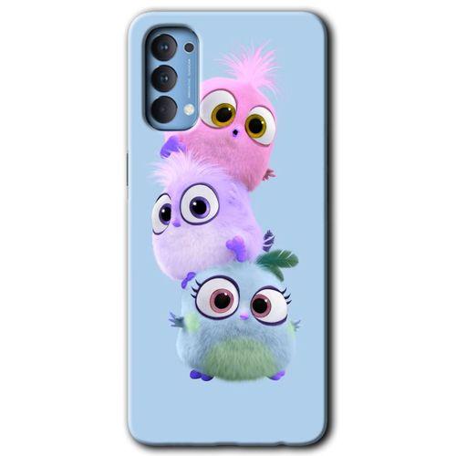 MRCİLETİSİM Oppo Reno 4 Kılıf Baskılı Kapak - Puffy + 5D Tam Kaplayan Cam