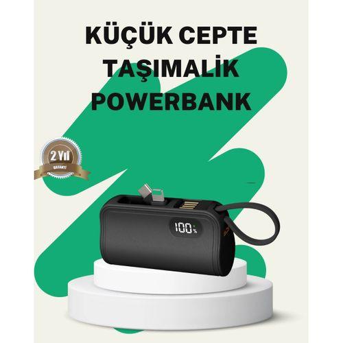 2000mah Mini Powerbank Dahili Konektörlü Pd 20w