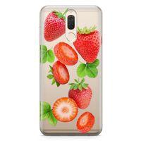 Huawei Mate 10 Lite Kılıf Çilek Reçeli Arka Kapak Koruma Desenli Full Koruyucu