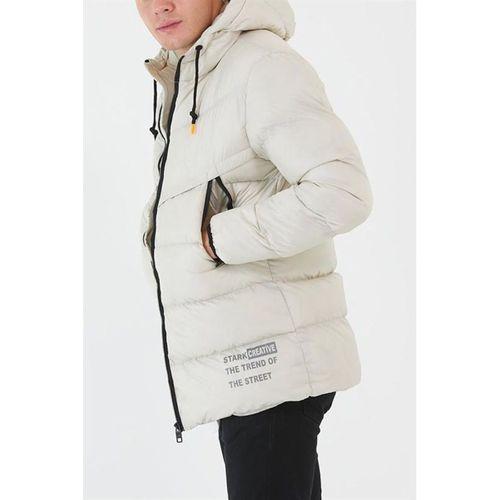 Erkek Kapüşonlu Şişme Mont 21K-8200182 Krem