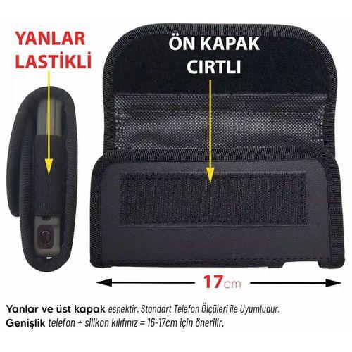 17cm Cırtlı Yanları Lastikli Toptan Bel Kemer Telefon Kılıfı – Universal Model MSK03
