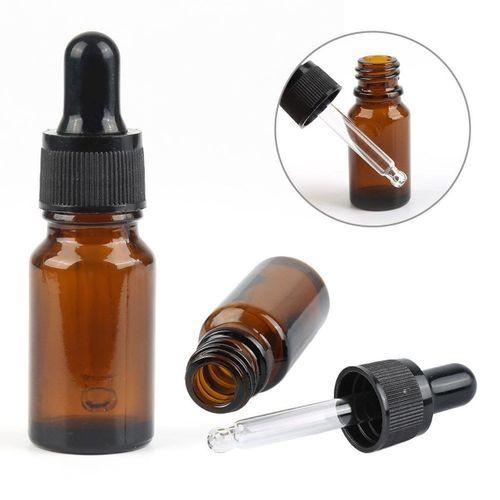 Amber Cam Şişe 10ml Beyaz Kapak Cam Damlalıklı Dereceli