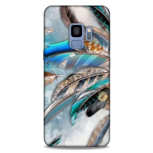 Samsung Galaxy S9 Kılıf Desenli Özel Seri Tüyler (30) Silicone Case
