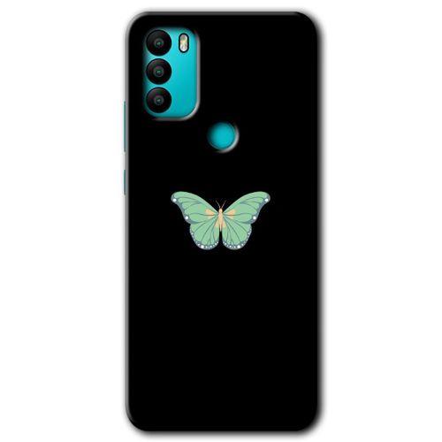 MRCİLETİSİM General Mobile GM 21 Plus Kılıf HD Desen Baskılı Arka Kapak + Temperli Cam - Butterfly Tree