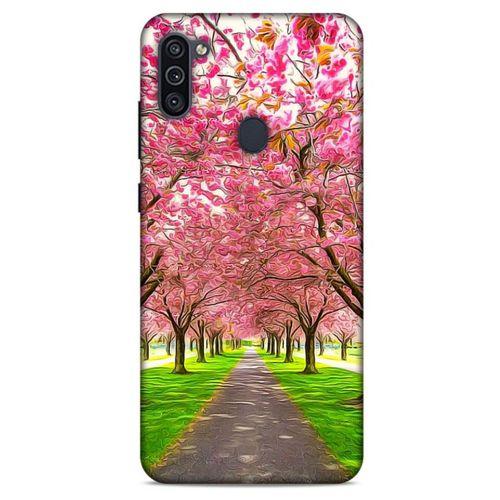 Lopard Samsung Galaxy M11 Uyumlu Kılıf Bahar (42) Rugged Armor Kılıf Pembe Ağaç