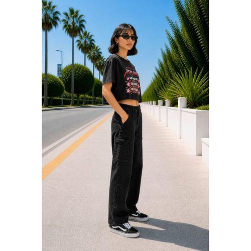 ALEXANDERGARDI Baskılı Kısa Kollu Crop T-shirt