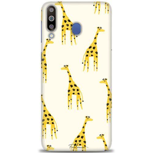 Samsung Galaxy M30 Kılıf HD Baskılı Kılıf - Zürafa + Tam Ekran Koruyucu