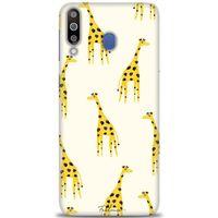 Samsung Galaxy M30 Kılıf HD Baskılı Kılıf - Zürafa + Tam Ekran Koruyucu