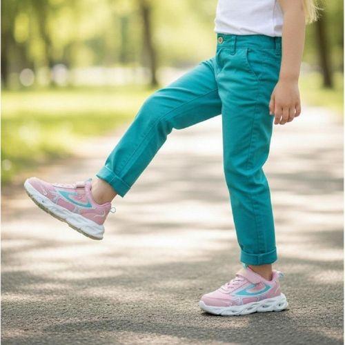 Wisco 069 Pembe- Turkuaz Işıklı Cırtlı Kız Çocuk Spor Ayakkabı