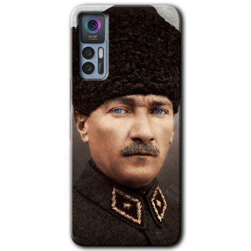 TCL 30 Plus Kılıf HD Desen Baskılı Arka Kapak - Başkomutan Atatürk