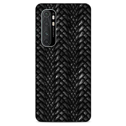 Xiaomi Mi Note 10 Lite Kılıf Dragons (2) Kabı Ejderha Deri Siyah