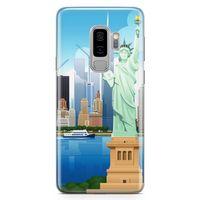 Samsung Galaxy S9 Plus Kılıf Özgürlük Heykeli Newyork Arka Kapak Koruma Desenli Full Koruyucu