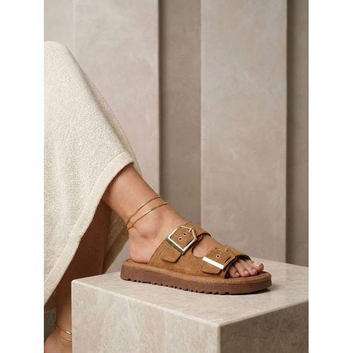 Yazlık Kadın Taba İnce Taban Tokalı Terlik