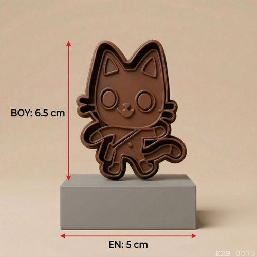 3Lü Sevimli Kahraman Kedi Kurabiye Kalıbı Oyun Hamuru Kalıbı 6 5 cm