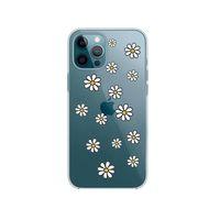iPhone 12 Pro Papatya Şelalesi Desenli Premium Şeffaf Silikon Kılıf