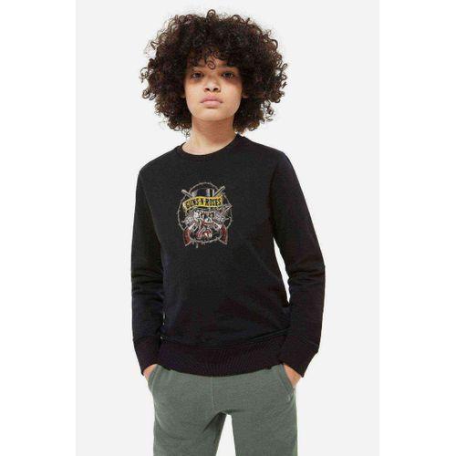 Guns N ROSES METAL Baskılı Unisex Çocuk Siyah Sweatshirt