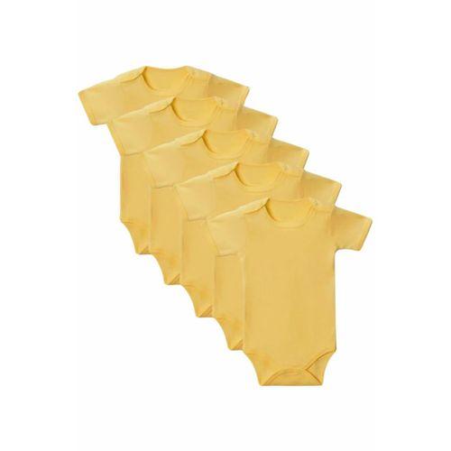 Sarı Yarım Kol Body Zıbın 2-7 YAŞ Çocuklar İçin (5 ADET) Alttan Çıtçıtlı Özel Gereksinimli