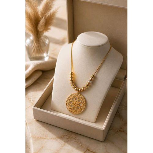 Monalisa Home Gold Renk Lüks Figürlü Gösterişli Kolye