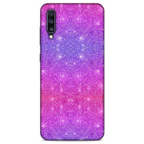 Samsung Galaxy A70 Uyumlu Kılıf Mor Delisi (28) Arka Kapak Parıltılı