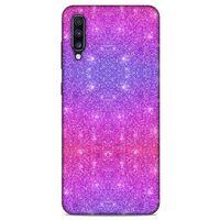Samsung Galaxy A70 Uyumlu Kılıf Mor Delisi (28) Arka Kapak Parıltılı