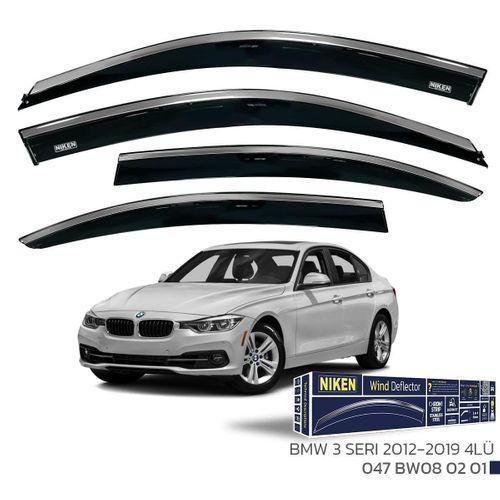 BMW 3 Serisi F30 2012-2019 -  Kromlu Cam Rüzgarlığı 4Lü Parça
