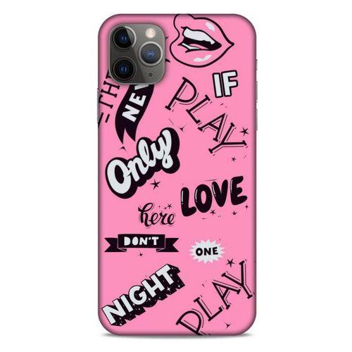 Apple Iphone 11 Pro Max Uyumlu Kılıf Pembe Delisi (42) Rugged Armor Kılıf Tipografi
