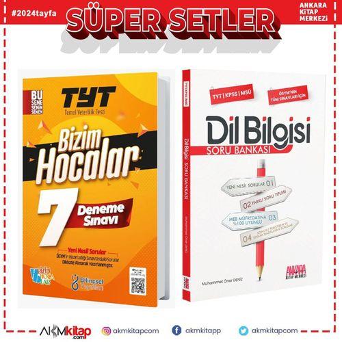 Bilinçsel TYT Bizim Hocalar 7 Deneme ve AKM Dil Bilgisi Soru Bankası Seti 2 Kitap