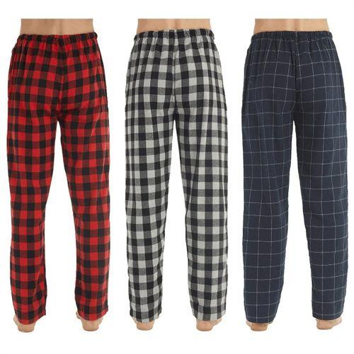 Pijalüx Erkek  Kareli Poplin Cepli Alt Pijama