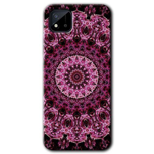 Realme C11 Kılıf HD Desen Baskılı Arka Kapak - Mandala Patterns Kaleidoscope + Kırılmaz Cam