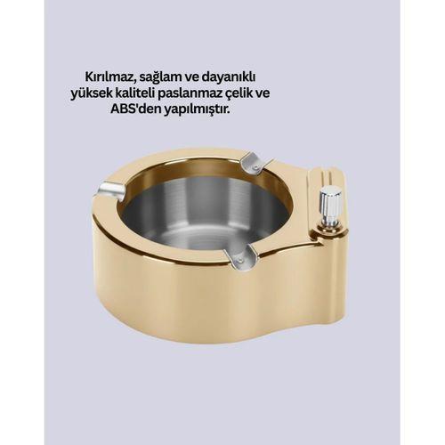 Çakmaklı Küllük Paslanmaz Metal Dayanıklı Tasarım
