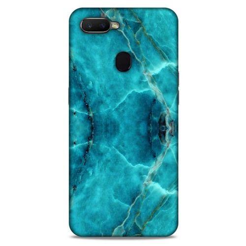 Mermer Desenli (13) Tema Silikon Kap Turkuaz Oppo Ax7 Kılıf