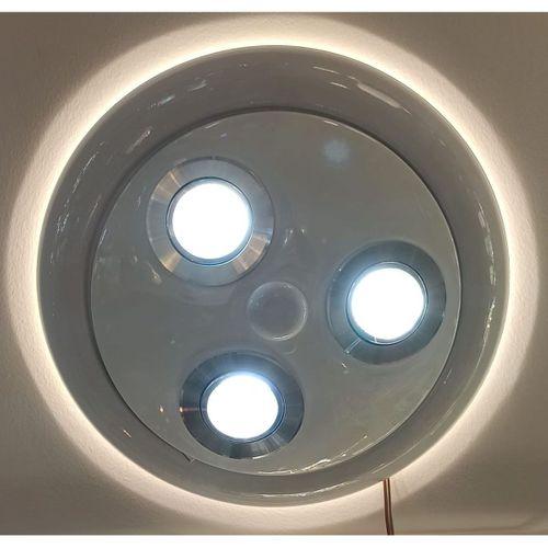 Sıva Üstü Manda Gözü Led Armatür 3 Gözlü Led Aydınlatma Beyaz Işık (Manda Gözü Tavan Armatürü) 5w