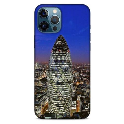 Apple iPhone 12 Pro Max Kılıf Dünya Mimarisi (34) Slim Armor Kılıf Mary Axe Londra